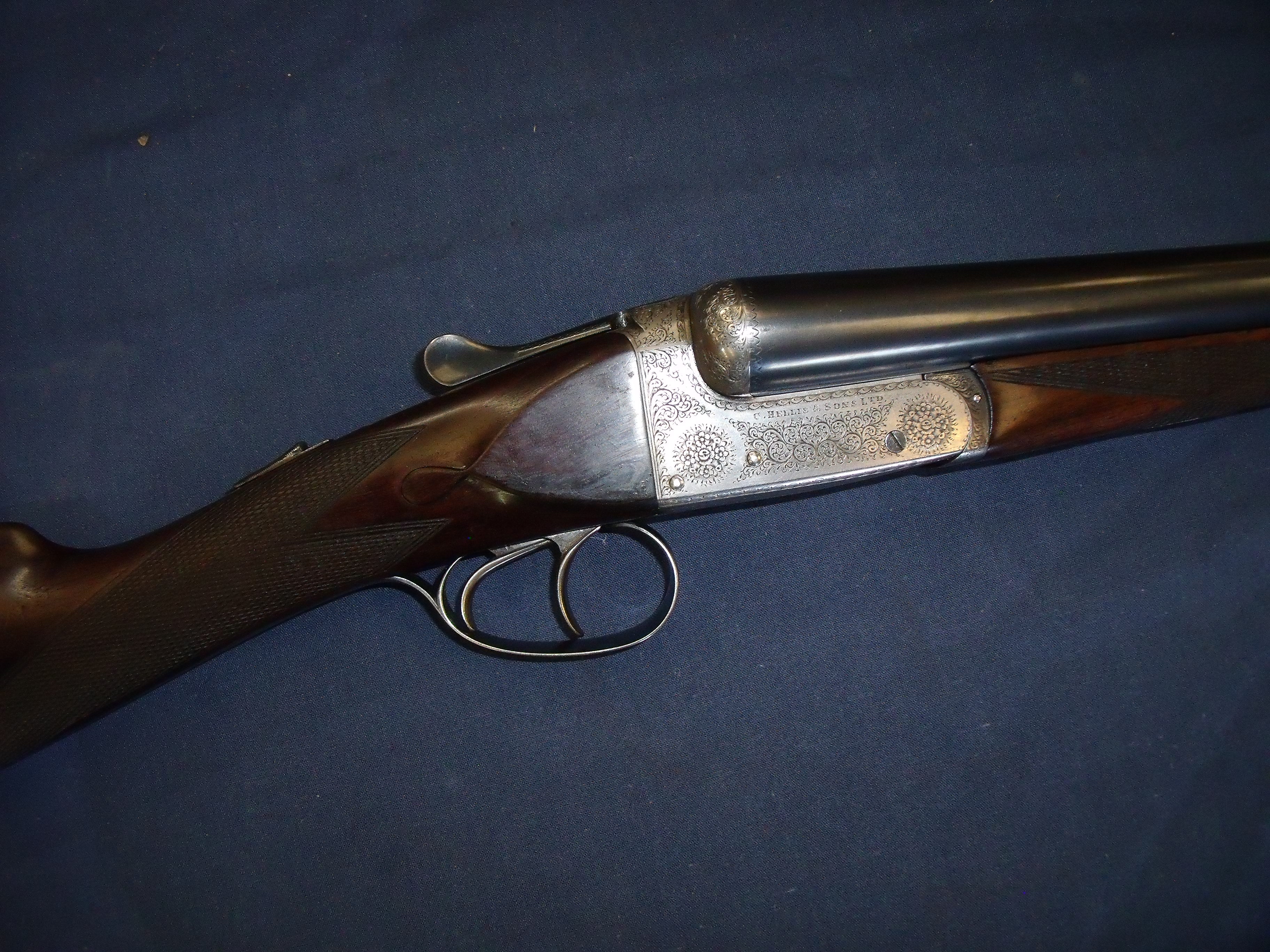 C Charles Hellis & Son 12 bore side by side ejector shotgun with 26 ...