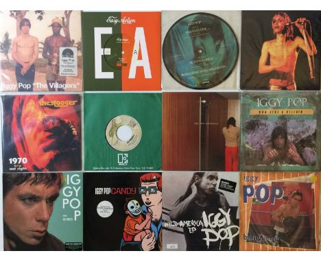 GLAM/RELATED ARTISTS - 7" COLLECTION. Superb collection of around 62 x  classic 45s. Artists/titles include Iggy Pop/Stooges 