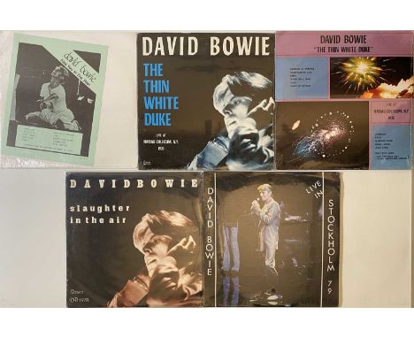 DAVID BOWIE - PRIVATE FAN LPs - SEALED. Superlative selection of 5 x original title private fan release LPs still incredibly 