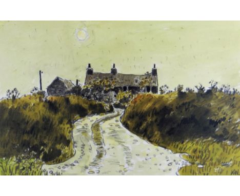 SIR KYFFIN WILLIAMS RA limited edition (13/150) unframed colour print - entitled 'Penrhyn Du, Aberffraw', signed fully in pen