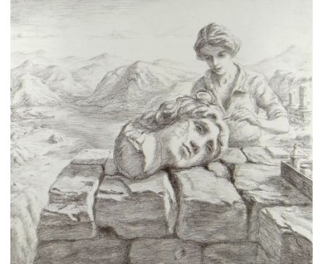 EVAN CHARLTON artist's proof print - entitled 'The Archaeologist', signed and dated 1977, 48 x 54cms Provenance: private coll