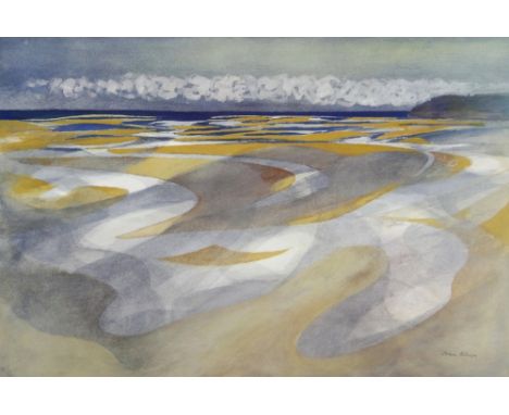 JOHN ELWYN limited edition (183/300) lithograph - Laugharne Estuary from Dylan Thomas' Boathouse, signed, 42 x 60cms (unframe