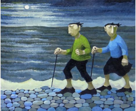 MURIEL DELAHAYE limited edition (11/275) colour print - 'Night Walkers', signed in pencil, 38 x 46cmsProvenance: private coll