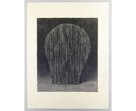 HARRY HOLLAND double sided monochrome print on cream paper - semi-abstract, 65 x 50cms Provenance: private collection, consig