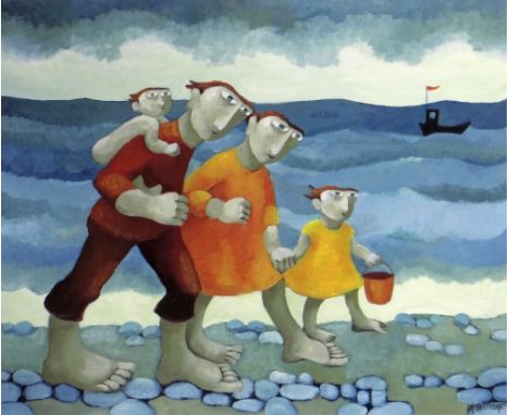 MURIEL DELAHAYE limited edition (19/275) colour print - 'Time To Go Home', signed in pencil, 38 x 46cms Provenance: private c