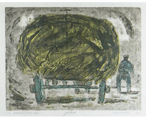 CHARLES WHITE relief print on handmade paper - entitled verso on Federation of British Artists Gallery 'Last Load', signed, 3