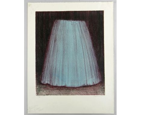 HARRY HOLLAND artist's proof monochrome print on cream paper - semi-abstract, signed, 65 x 50cms Provenance: private collecti