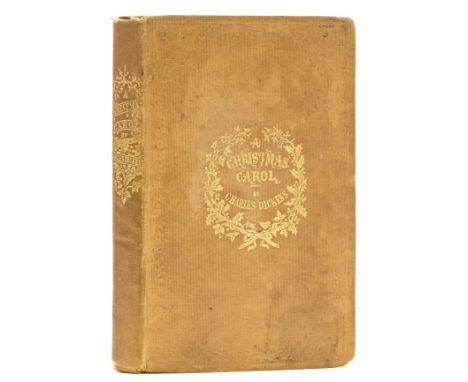 Dickens (Charles) A Christmas Carol, first edition, Gimbel's third state, title printed in red &amp; blue, half-title and ver