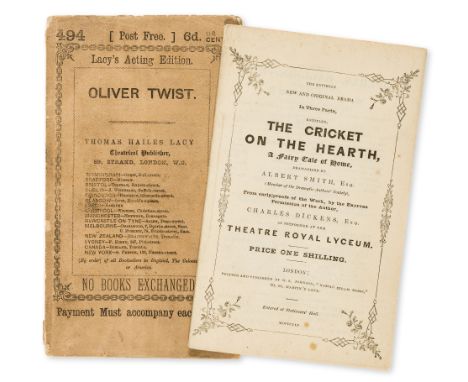 Dickens (Charles).- The Entirely New and Original Drama In Three Parts, Entitled The Cricket on the Hearth, a Fairy Tale of H