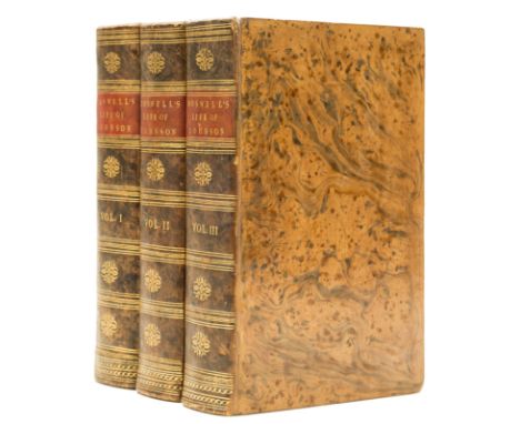 Johnson (Samuel).- Boswell (James) The Life of Samuel Johnson, LL.D., 3 vol., second edition (first 8vo edition), engraved po