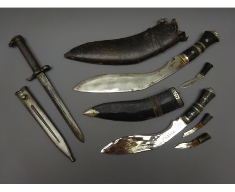 Replica Swedish Bayonet, 21.5cm blade stamped EJ AB with anchor, cross cut grip guard Cut Cross stamped I D/8 No.722, steel s
