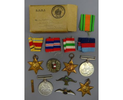 WW2 Medal group of five comprising: Defence and Victory, Italy, Africa with 1st Army Clasp & 1939-45 Stars all with Ribbons i