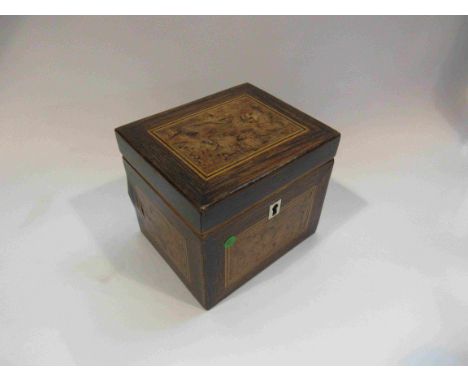 A small tea caddy with line inlay