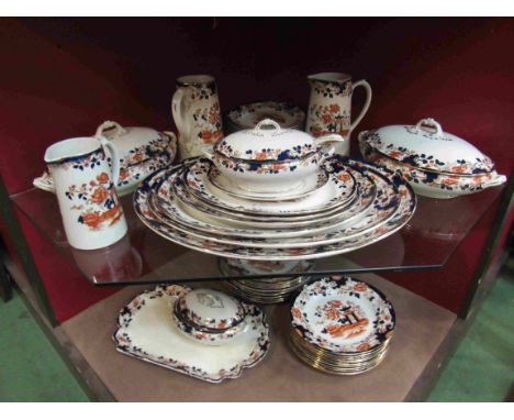 A Myott Son &amp; Co. part dinner service in Imari style