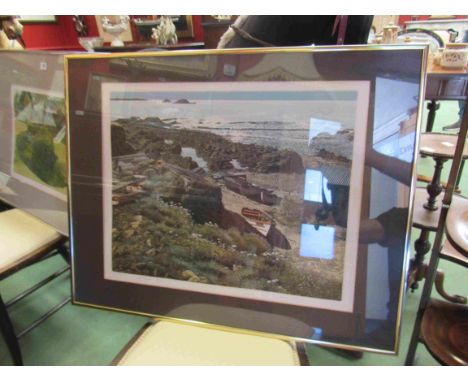 A limited edition print "Cape Cornwall" by Graham Everden, 224/350, framed and glazed, 39cm x 50cm