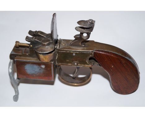Dunhill "Tinder Pistol" cigarette lighter  14cm long