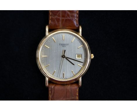 Tissot, 18 carat gold cased dress watch with original box and papers, circa 2003 