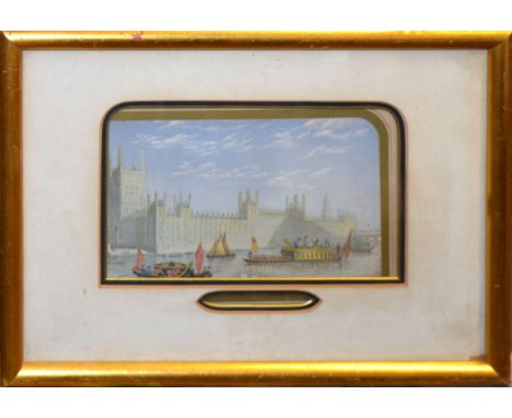 Baxter, "The New Houses of Parliament", coloured print, 14 x 24cm