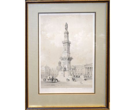 After G Hawkins, The Charles Fowler Design by Nelson's Column, lithograph, published by Day &amp; Haghe, 30 x 20cm