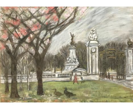 Nina Hosali, Buckingham Gate, London, pastel, 45 x 62cm