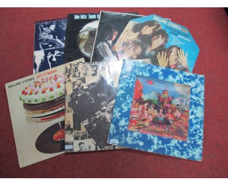 Rolling Stones Lp's- A nice collection of seven lp's, to include 'Their Satanic Majesties Request' (rarer mono TXL 103, holog