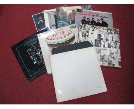 Eight Lp's, to include Beatles 'White Album' (top loader, black inner sleeves, -1/-1/-1/01 matrix, with four portraits number