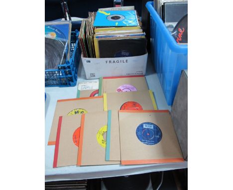 A Collection of Mostly 1960's 7" Singles, including Nirvana, Fairport Convention, Byrds, Elvis (triangular centres), The Alan