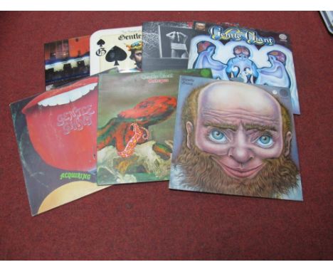 Gentle Giant Lp's- A great collection of seven lp's to include: 'Acquiring The Taste' (Vertigo, Swirl 6360-041, original swir