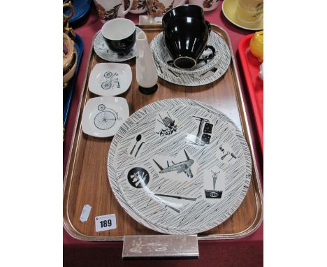 Ridgway Potteries Homemaker Teaware, Wade bud vase, two Terence Conran for Midwinter pin trays:- One Tray 