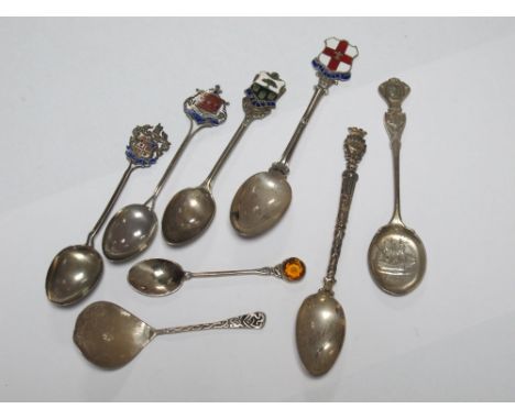 Assorted Spoons, including souvenir, commemorative, caddy spoon, etc. 