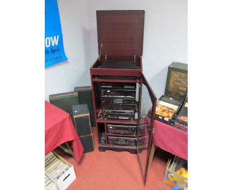 A Pioneer Music Stack System, comprsing DC-Z 83 amplifier, PD-283m CD player, F-293L tuner, together with a Pioneer PL-293 tu