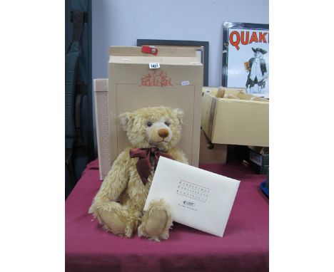 A Steiff Collectors 2000 Teddy Bear 'Fartausend Teddybar Blond 43' No 12108, with German certificate and original box.