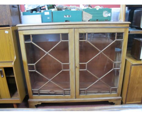 XX Century Mahogany Display Cabinet, with glazed astragal doors, on bracket feet, 125cm wide.