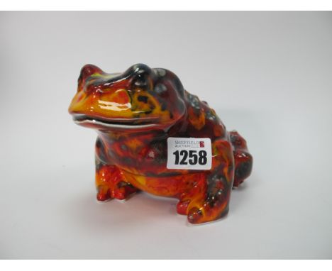 Anita Harris Flambé Model of a Toad, gold signed, 11cm high, 17cm long.