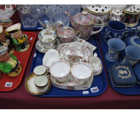 Tea Sets, to include Foley 'Broadway', Tuscan, Hammersley etc, comprising tea pot, tea cups and saucers, sugar and milk jug e