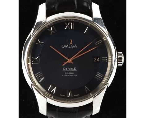 Omega Gentlemen's Deville Co-Axial Chronometer wristwatch,the signed dial with Roman numeral hour markers and date at three o