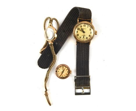 Crusader a Gentleman's Merman gold wristwatch the signed dial with Arabic numeral hour markers and subsidiary seconds dial, f