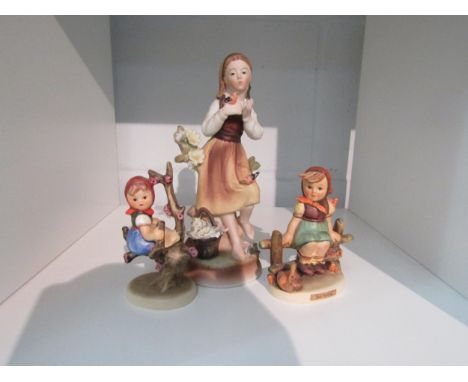 Two Hummel figures and one other Continental (3) 