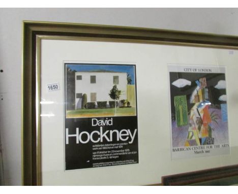 A pair of lithographic exhibition poster prints by David Hockney, (B.1937)