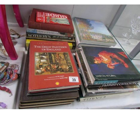 22 art books of various genres and antique reference books including Miller's, Sotheby's, David Hockney etc.,