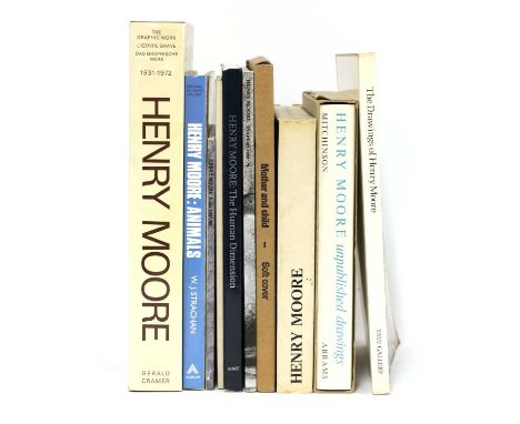 HENRY MOORE (3 Signed): 1- Mitchinson, D: Henry Moore Unpublished Drawings. NY, Abrams, no date (1971), dw. Inscribed: 'For B