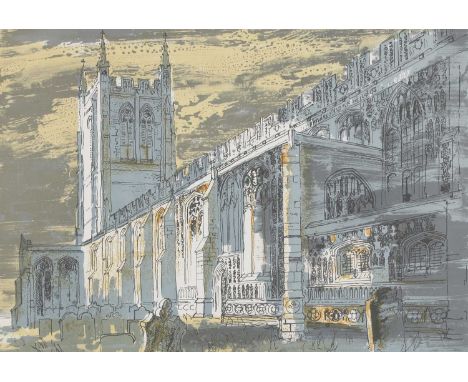 *John Piper (1903-1992) 'LONG MELFORD CHURCH' (Levinson 336) Lithograph printed in colours, signed and numbered 220/275 in pe