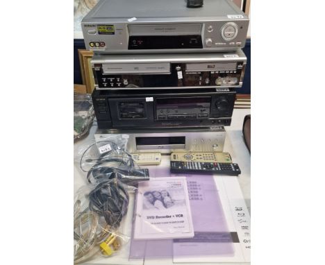 Hi Fi audio and video equipment to include: Sony Video Plus One video cassette recorder SLV-SER10 (VHS), Daewoo five head Nic