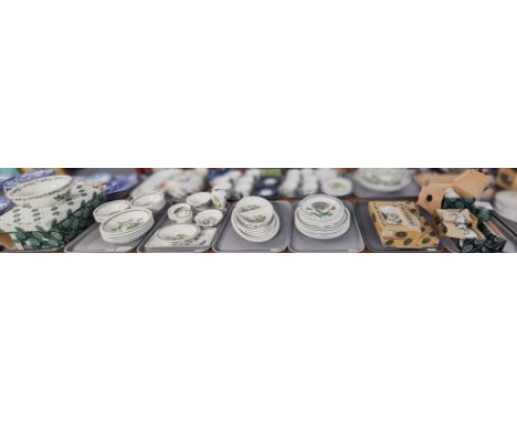 Seven trays of mainly Portmeirion Pottery 'The Botanic Garden' design items, some in original boxes, to include: plates, dish