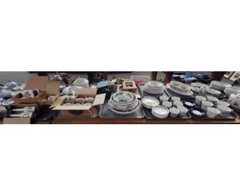 Four trays of Portmeirion Pottery 'Botanic Garden' design items, some in original boxes, to include: oil and vinegar bottle s