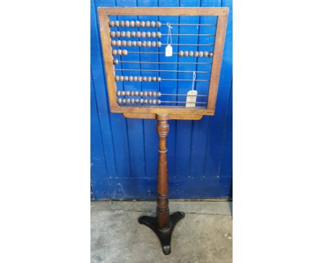 Vintage child's Abacus teaching aid on tripod stand.  (B.P. 21% + VAT)