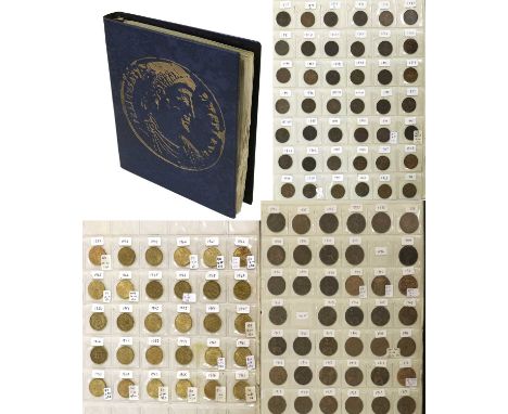 British Low Denomination Pre-Decimal Coin Album, an extensive album featuring brass threepences, pennies, halfpennies and far