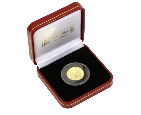 Sierra Leone, Gold $50 2008, (.999 gold, 22mm, 6.22g), obv. Queen Elizabeth II wearing crown set with 4 x tiny stones (0.005 