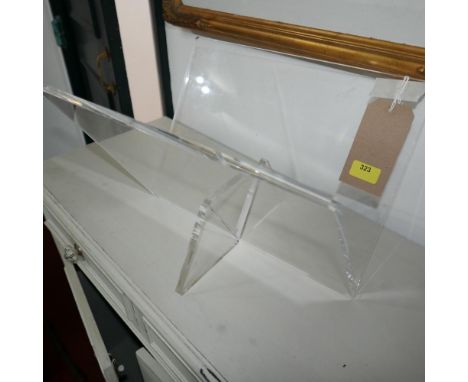A vintage perspex magazine rack, H.27 W.41 D.30cm 