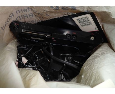 A bag containing a vintage Sinclair ZX Spectrum and assorted adapters - sold with a ZX Spectrum 128 instruction manual